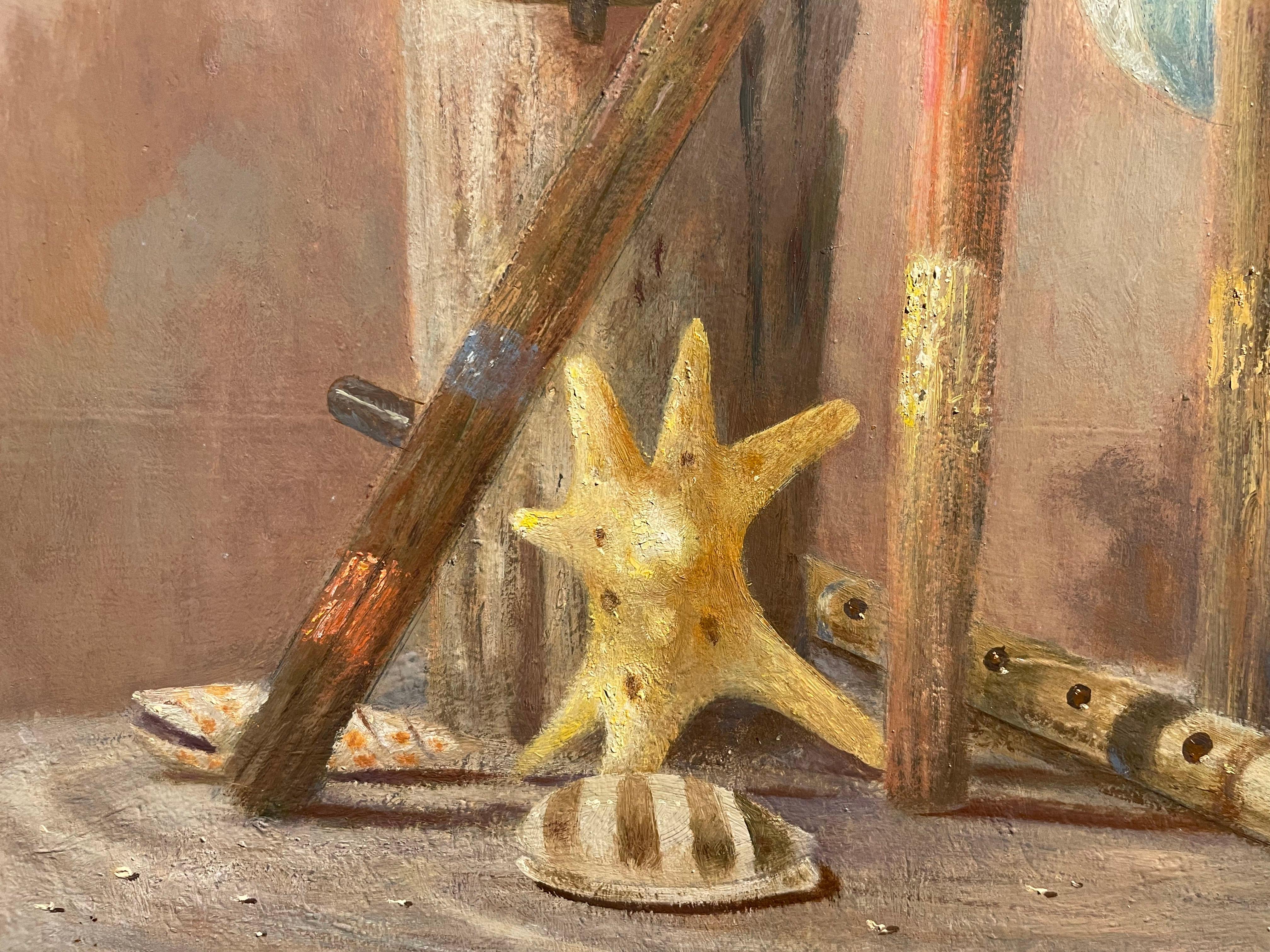 Mid-20th Century Magical Realism, Surrealist Painting, Cleveland School Artist For Sale 4