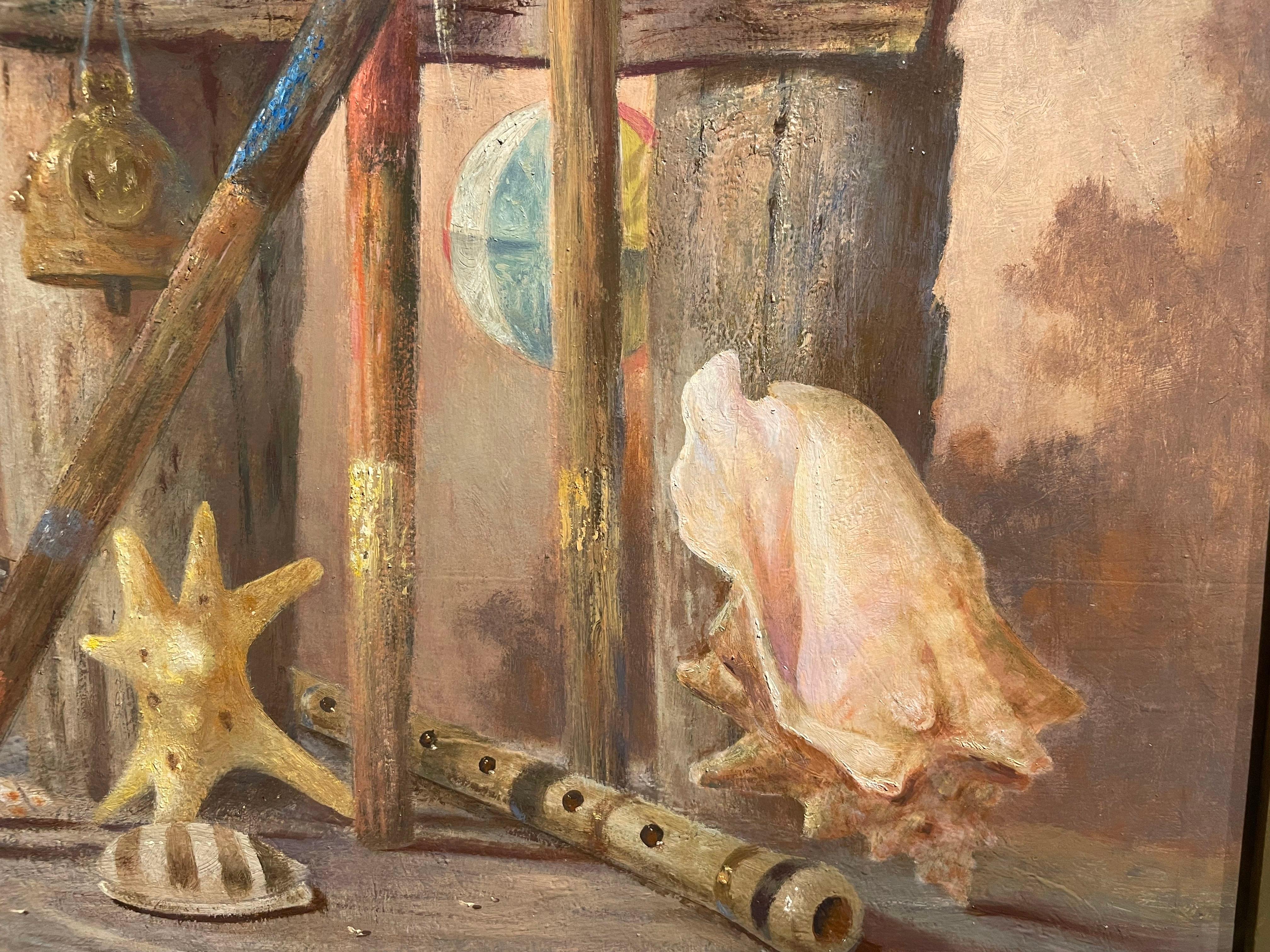 Mid-20th Century Magical Realism, Surrealist Painting, Cleveland School Artist For Sale 5