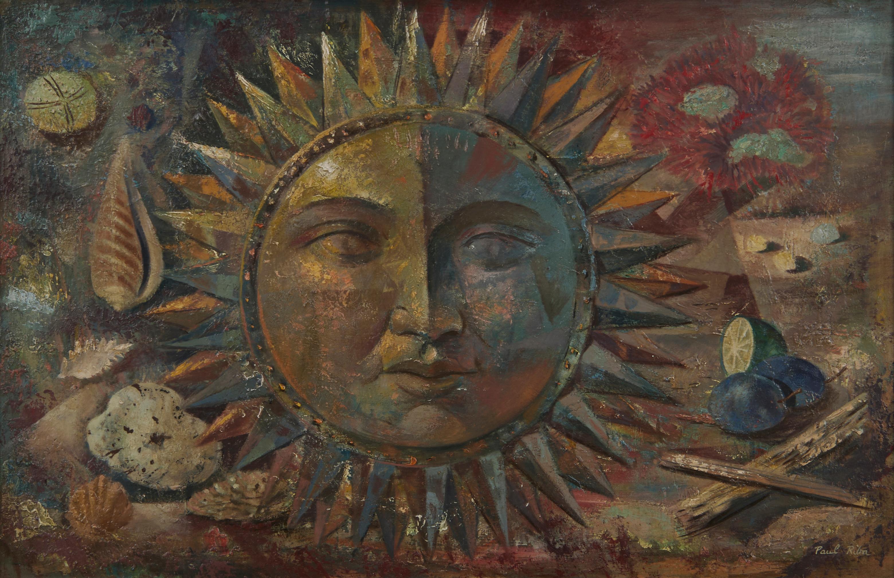 The Sun, peinture de réalisme magique du 20e siècle réalisée par l'artiste de l'école de Cleveland