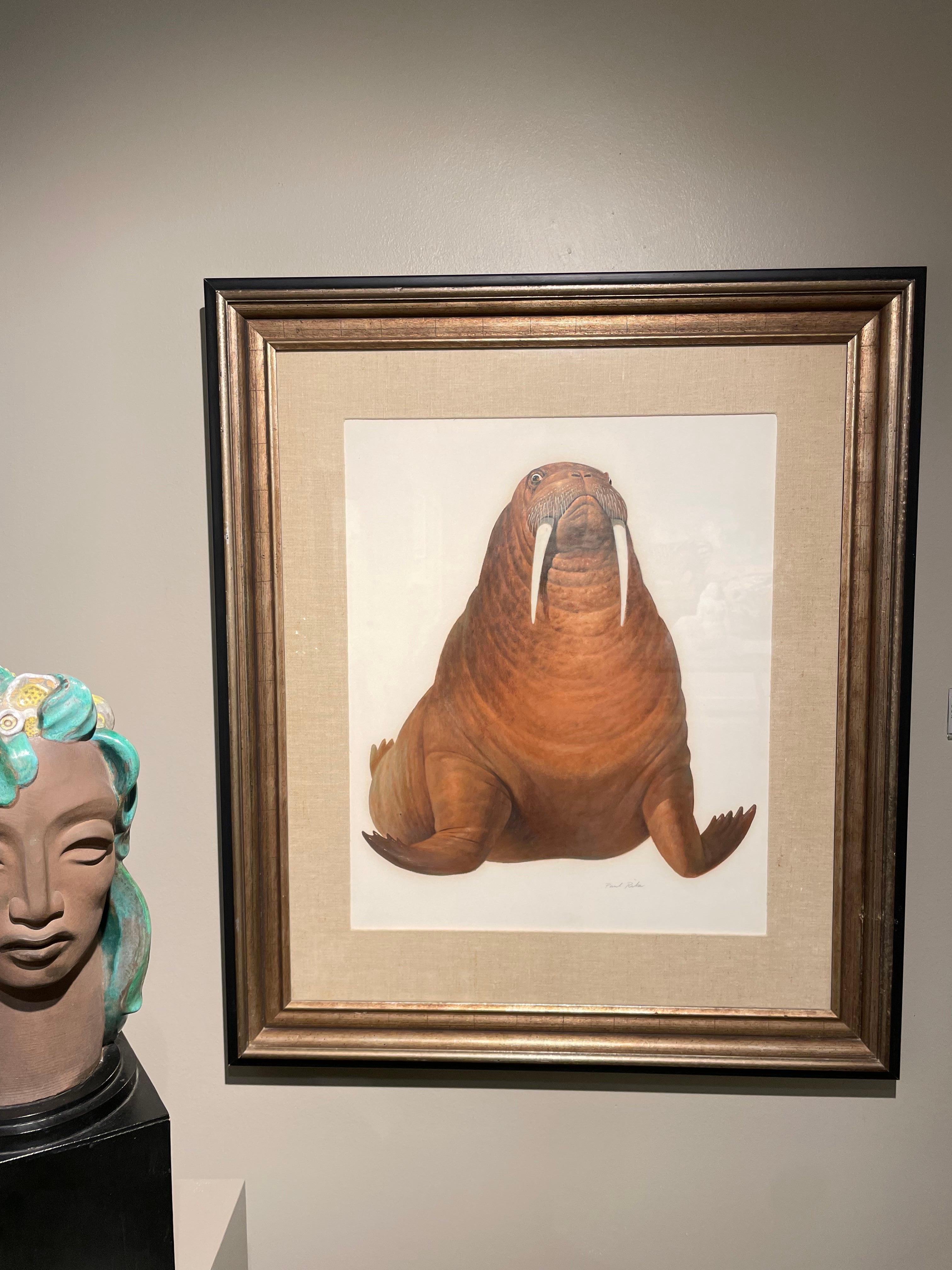 Walrus Oil Painting, 20th Century Magical Realism Artist, Cleveland School For Sale 4