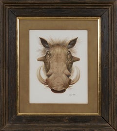 Wart Hog, 20th Century Oil Painting by Magical Surrealist, Cleveland School