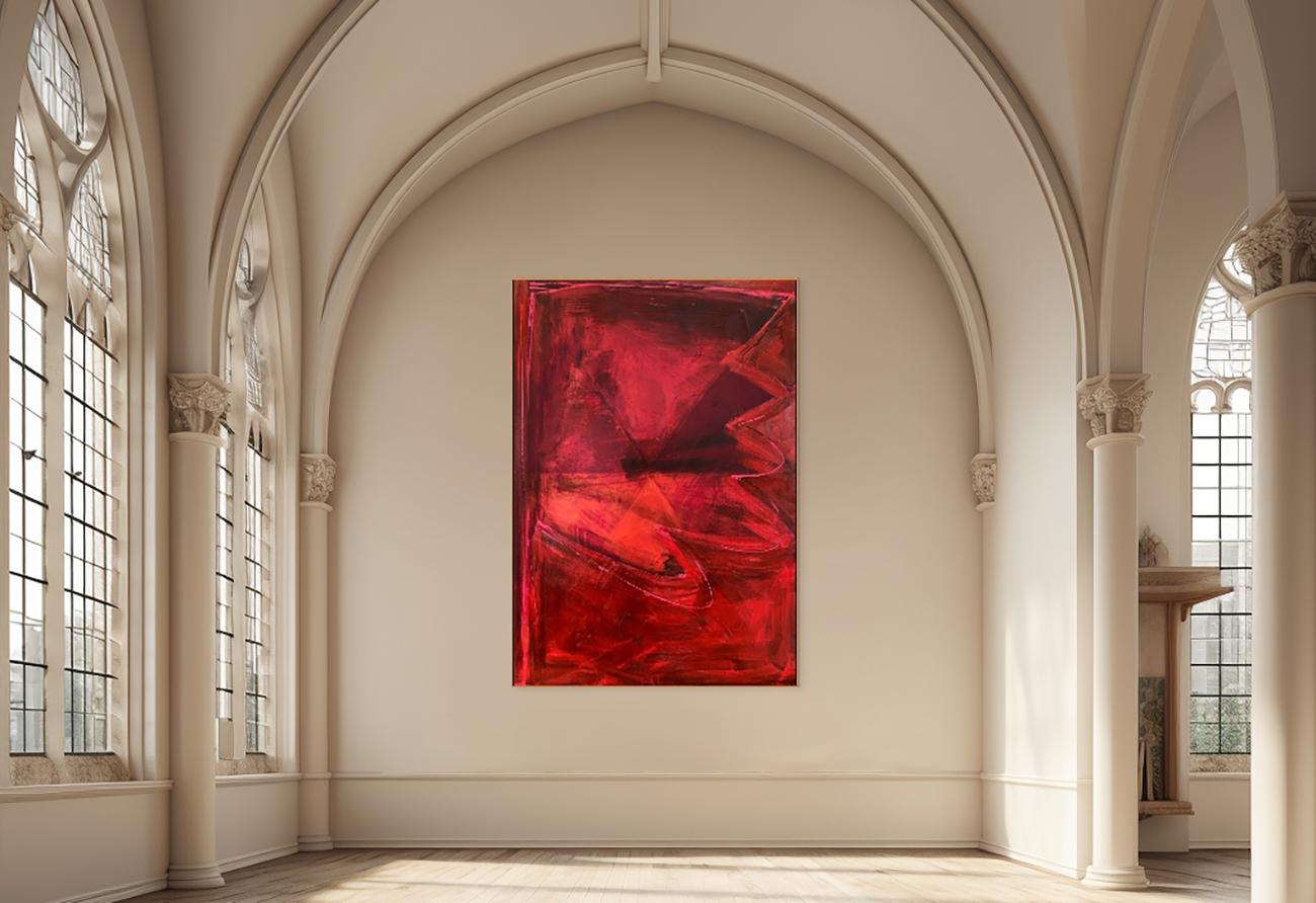 Bandiera in territorio sconosciuto III (pittura astratta) - Painting di Paul Richard Landauer