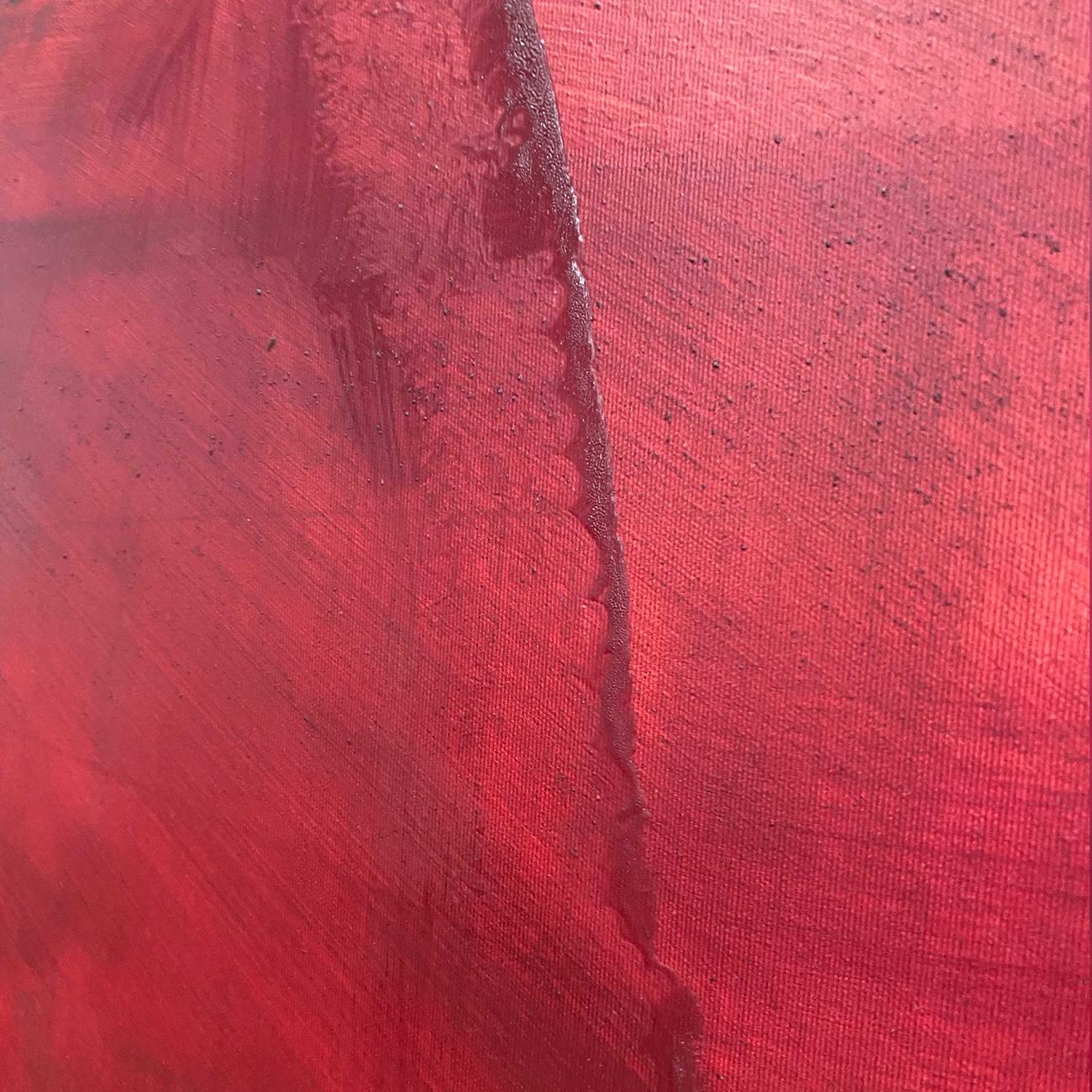 Bandiera n. 2 (pittura astratta) - Abstract Painting Rosso di Paul Richard Landauer