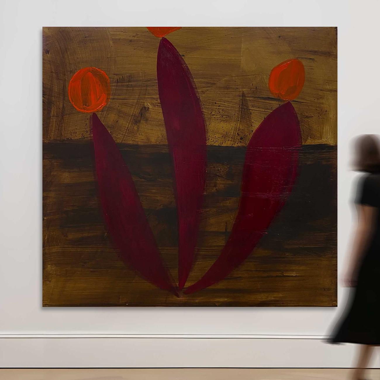 I frutti di Helen (pittura astratta) - Abstract Painting Marrone di Paul Richard Landauer