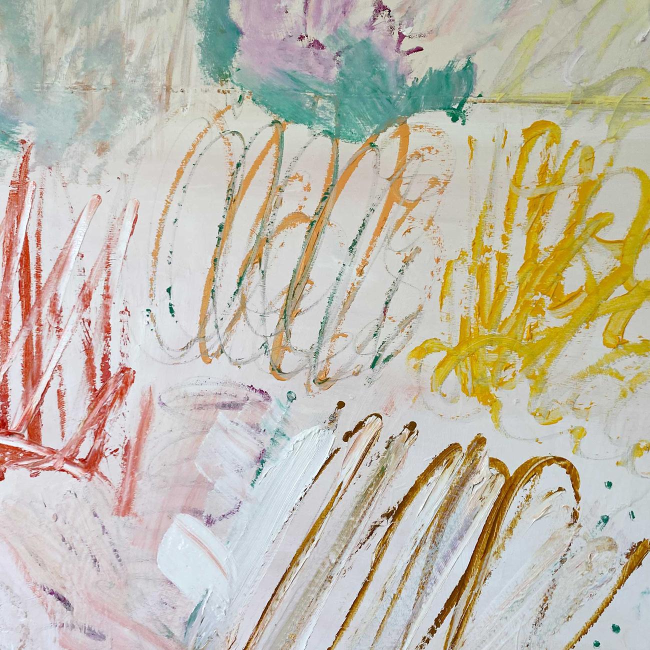 Il giardino di Helen - Dietro il cancello (pittura astratta) in vendita 5