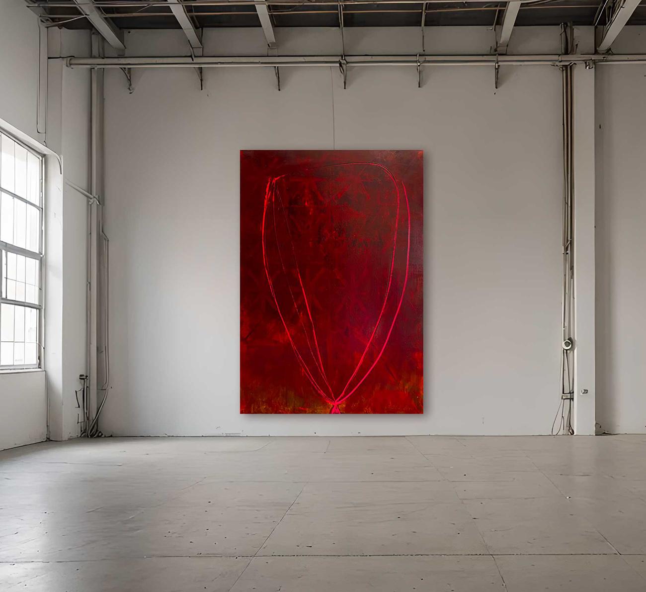 Il desiderio (Pittura astratta) - Painting Astratto di Paul Richard Landauer