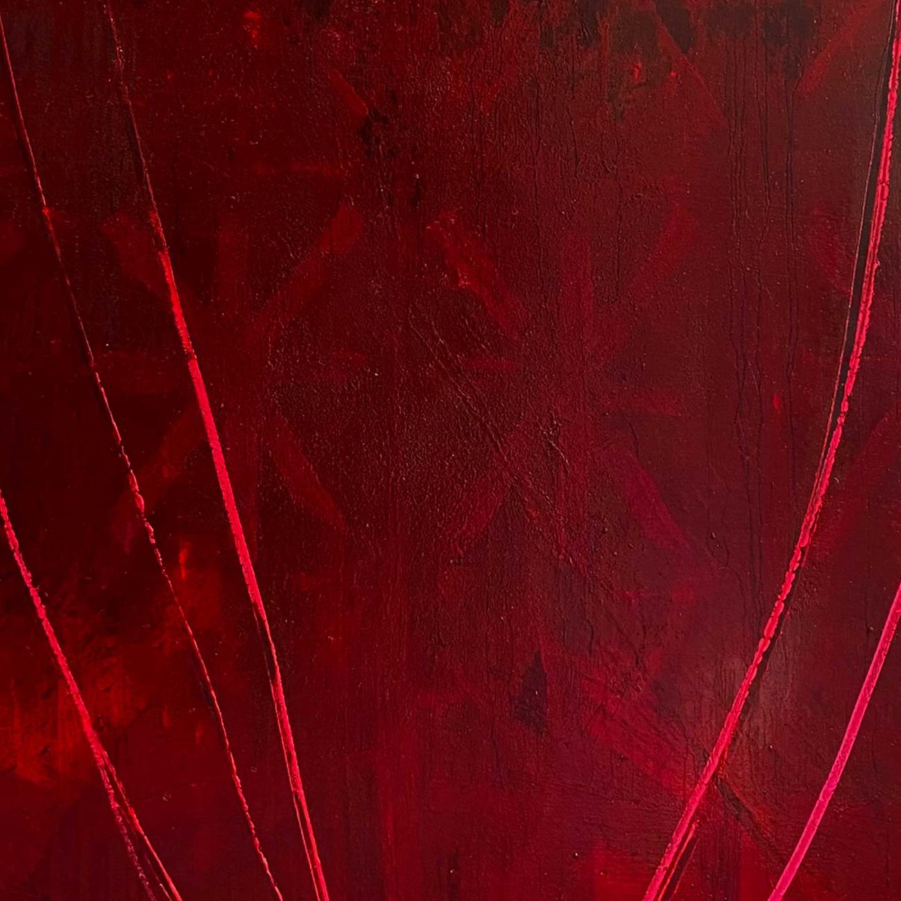 Il desiderio (Pittura astratta) - Abstract Painting Rosso di Paul Richard Landauer