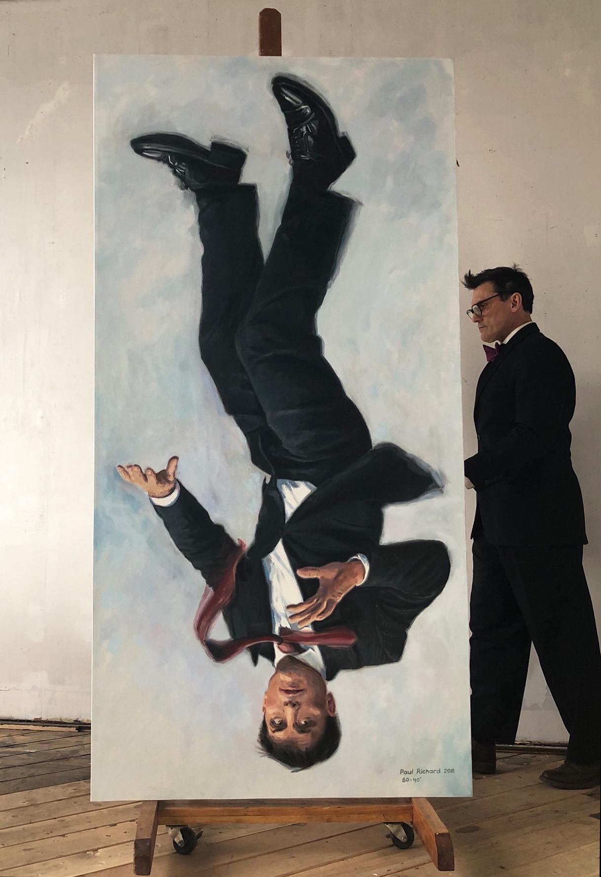 Falling Man - Painting by Paul Richard