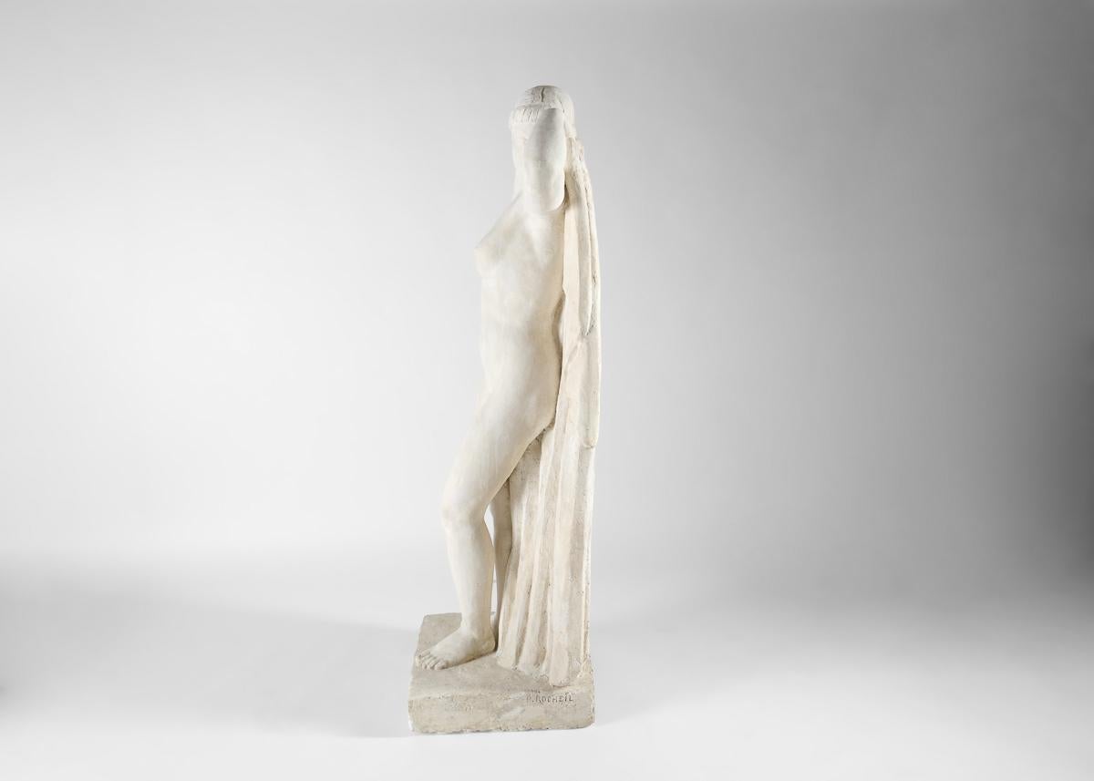 Paul Rocheil, L'aurore (L'alba) Scultura classica di nudo, Francia, circa 1930 In condizioni buone in vendita a New York, NY