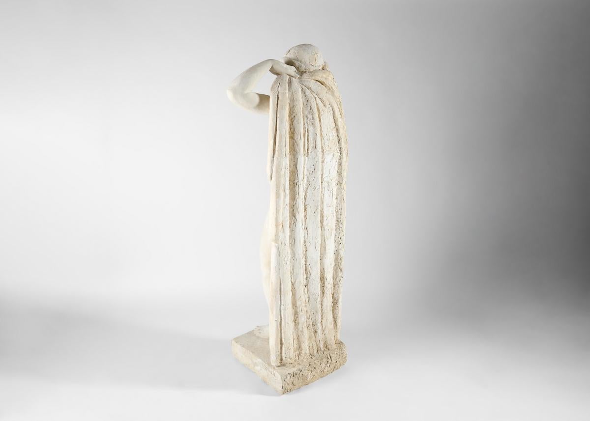 Intonaco Paul Rocheil, L'aurore (L'alba) Scultura classica di nudo, Francia, circa 1930 in vendita