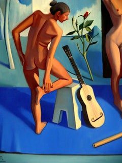 The Three Graces III    Contemporary Figurative Oil Painting