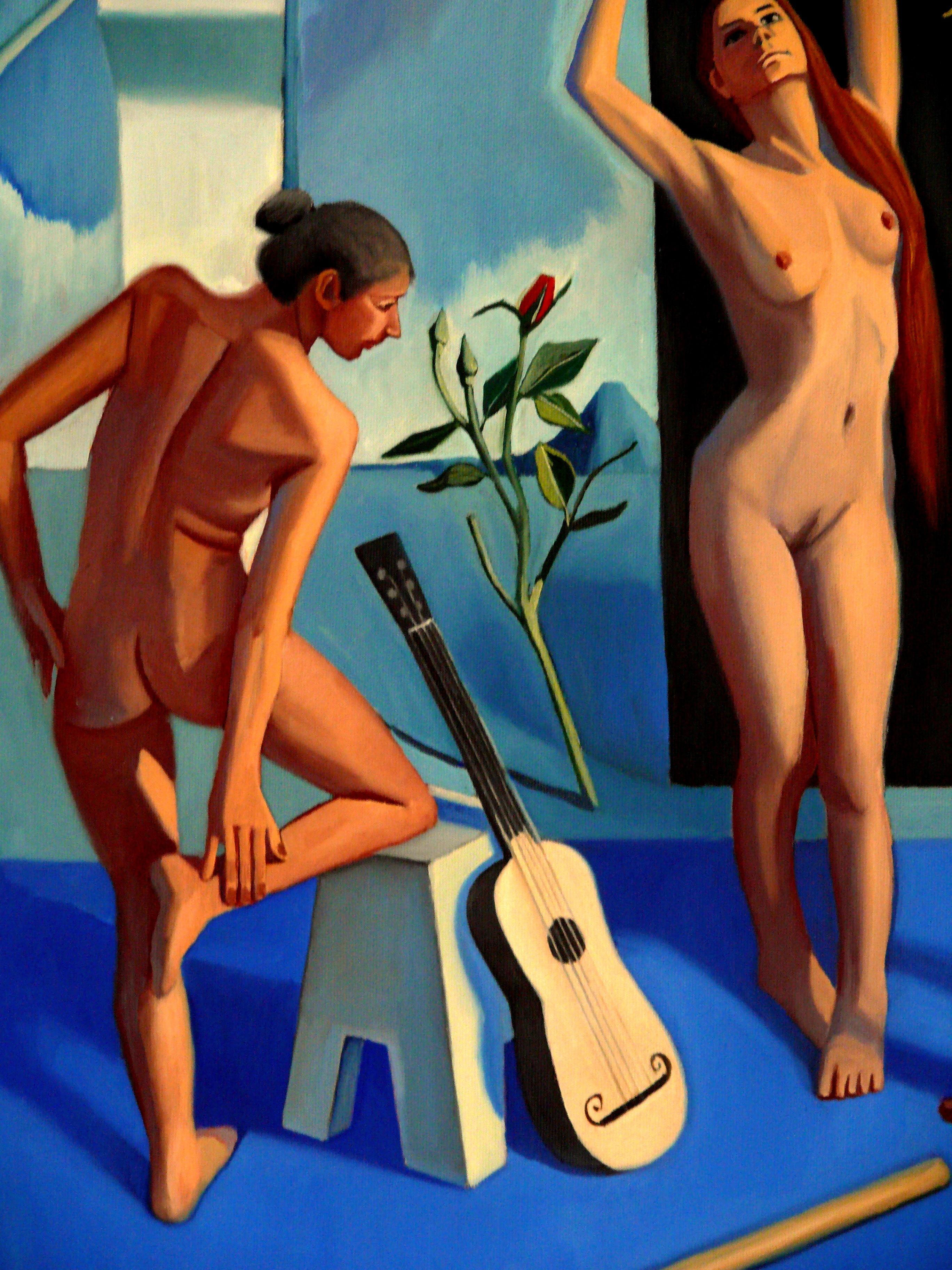 The Three Graces III    Contemporary Figurative Oil Painting For Sale 4