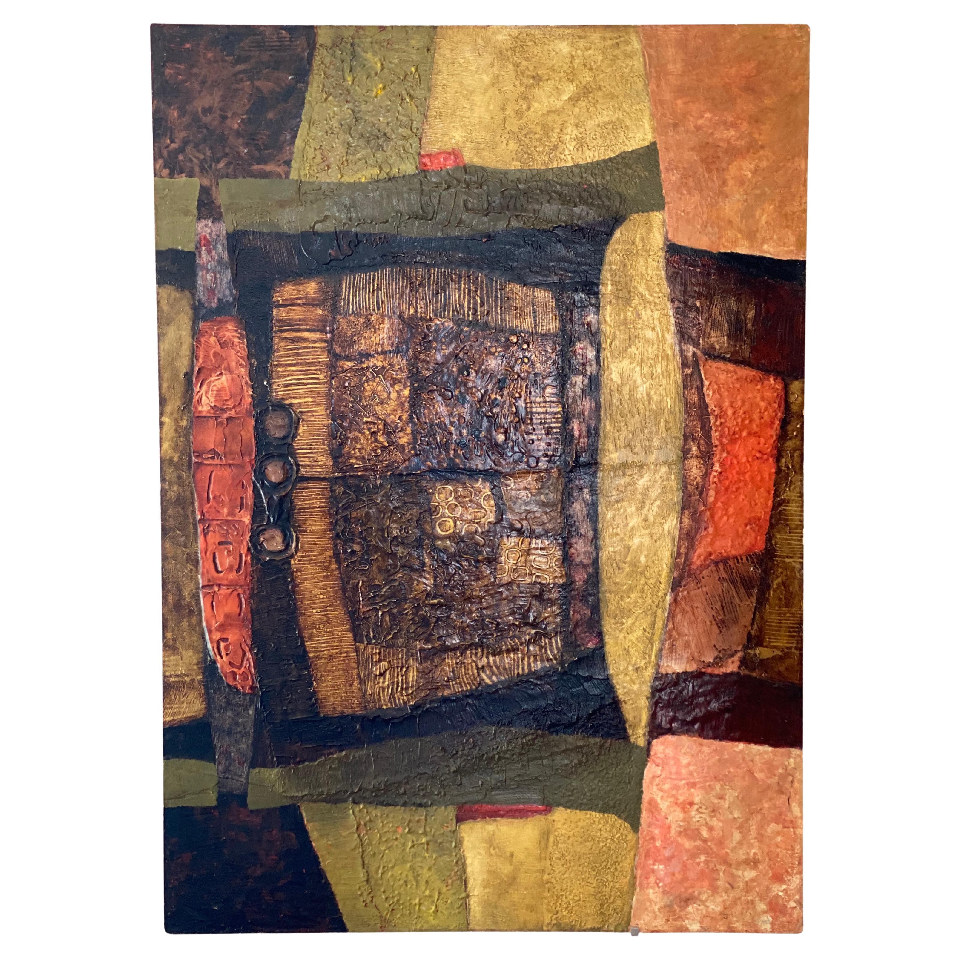 Paul Rotterdam Viennese Brutalist Abstract Painting, 1964 For Sale