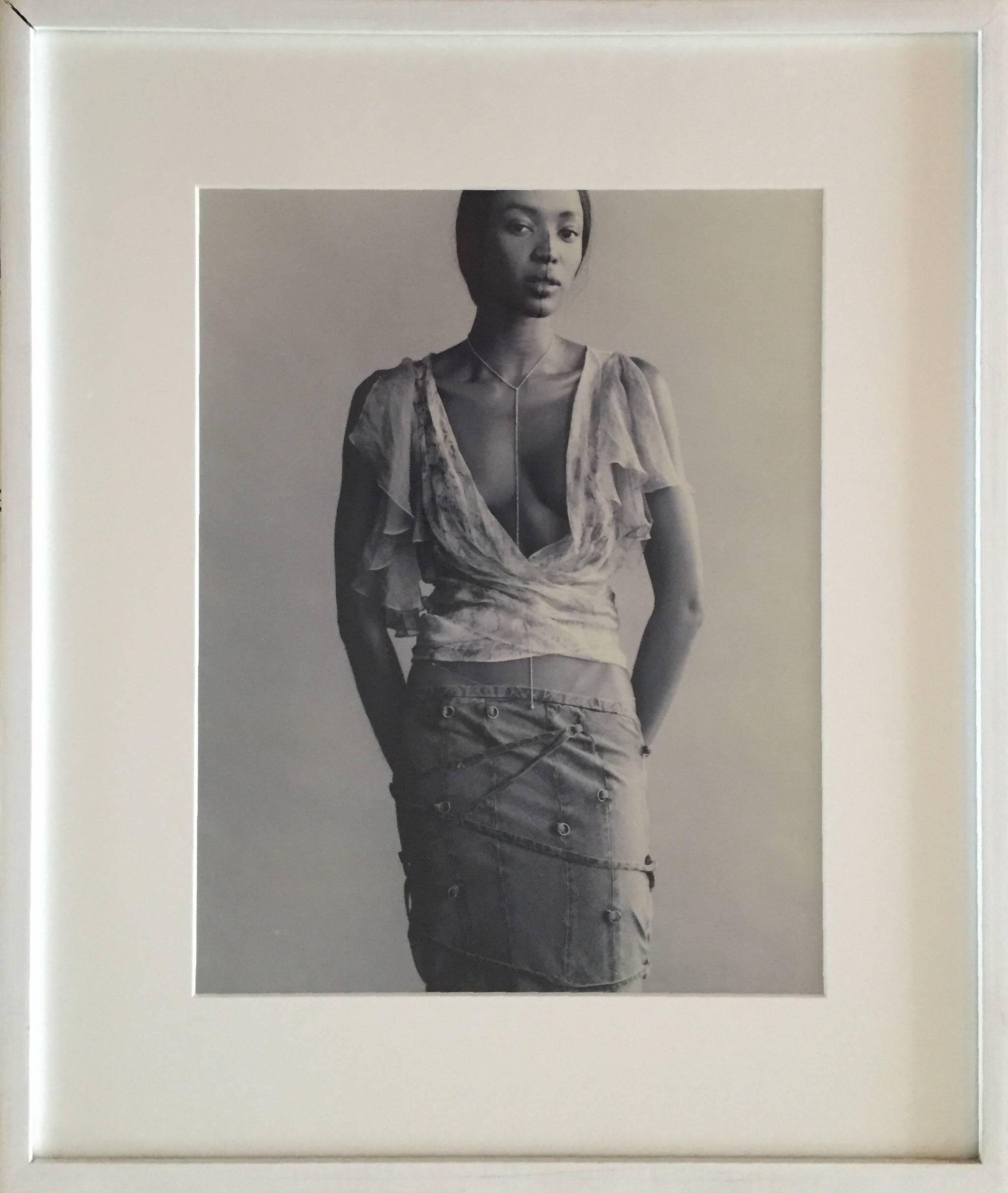 Naomi Campbell, Paul Rowland Vintage Portrait Silver Gelatin Print