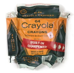 64 Crayola, Paul Rousso Pop-Art Crayons Hanging Sculpture Box Mixed Media