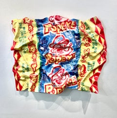 Popeye Bubble Gum Wrapper, Paul Rousso Pop-Art Hand-Sculpted Candy Polystyrene