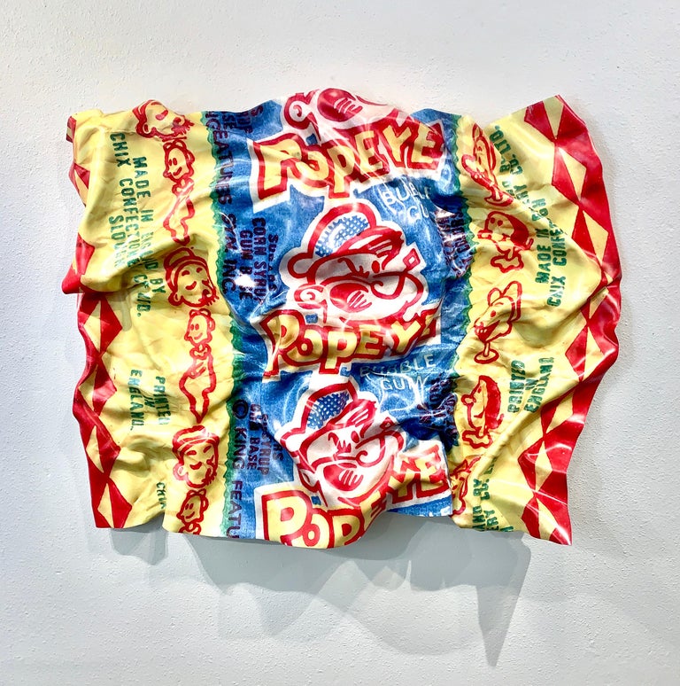 Paul Rousso - Popeye Bubble Gum Wrapper, Paul Rousso Pop-Art Hand ...