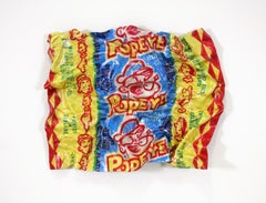 Popeye Bubble Gum Wrapper, Paul Rousso Pop-Art Hand-Sculpted Candy Polystyrene 