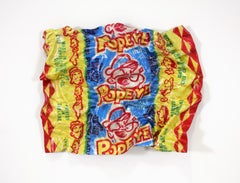 Popeye Bubble Gum Wrapper, Paul Rousso Pop-Art Hand-Sculpted Candy Polystyrene