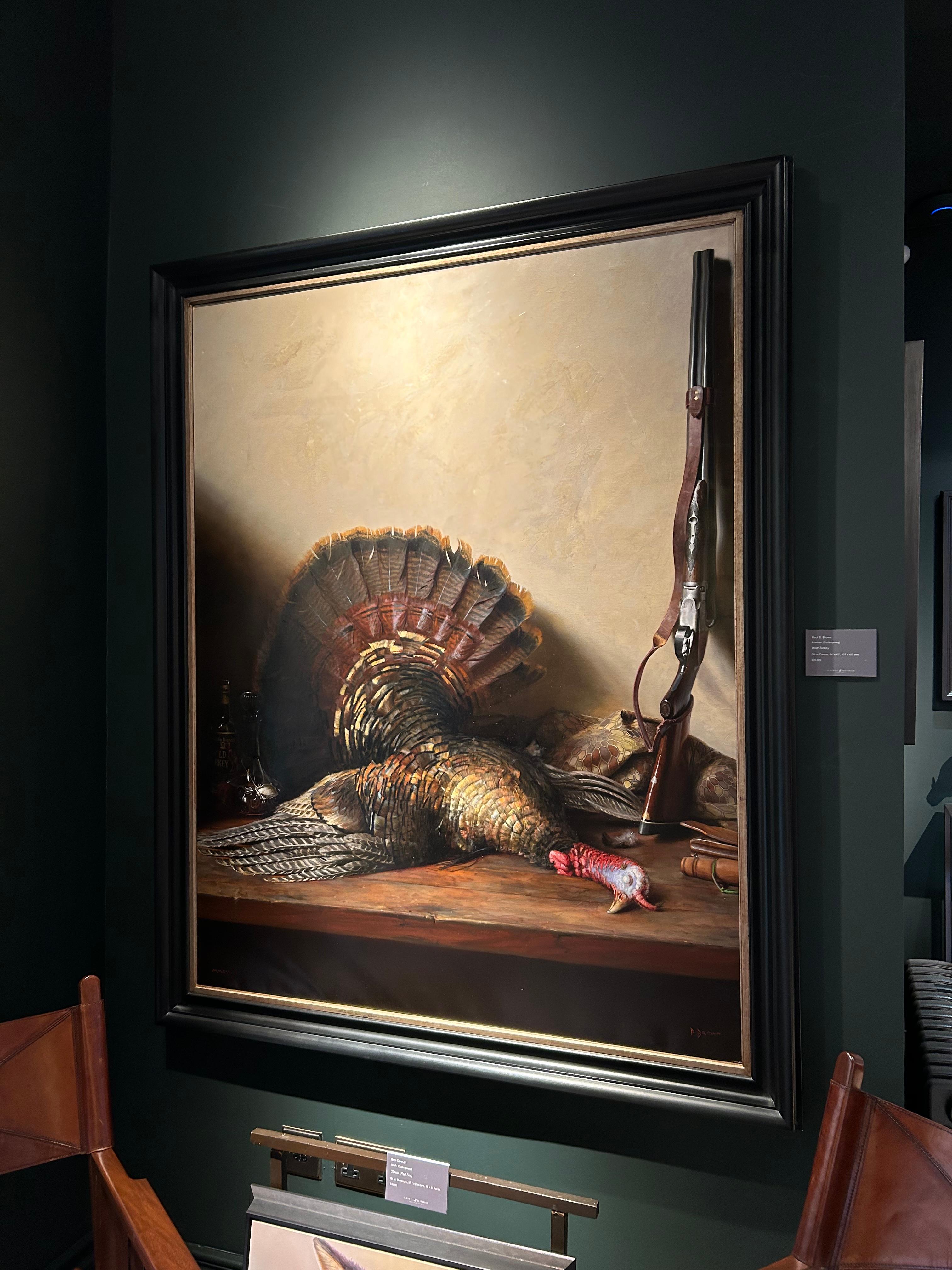 Wild Turkey, Realist Animal Portrait of Wild Turkey - Painting by Paul S Brown