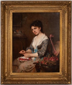 Young French Girl with Strawberries,