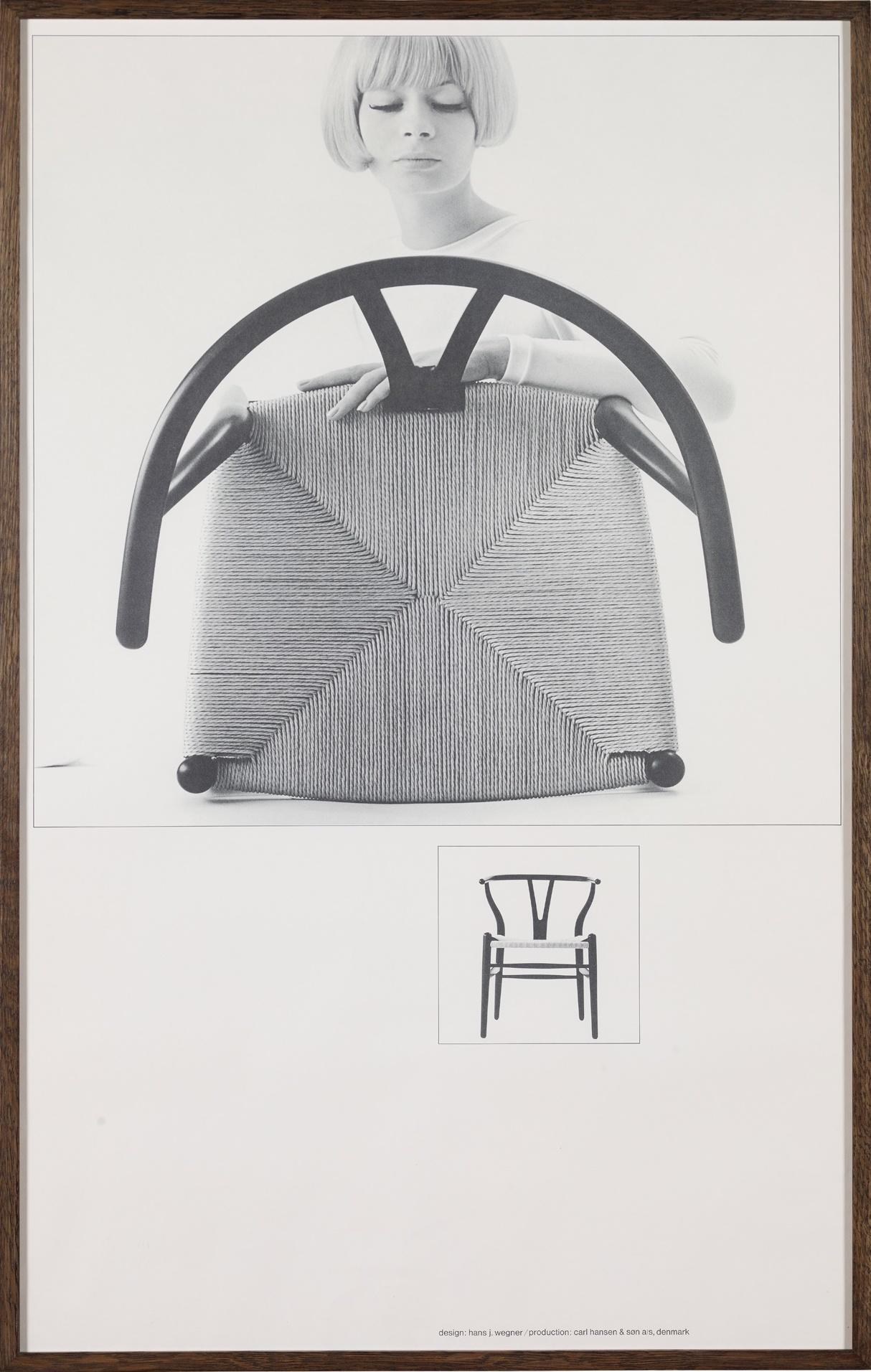 Paul Salomonsen 'Y Chair' 1960s photograph Danish Design poster  - Print by Paul Salmonsen