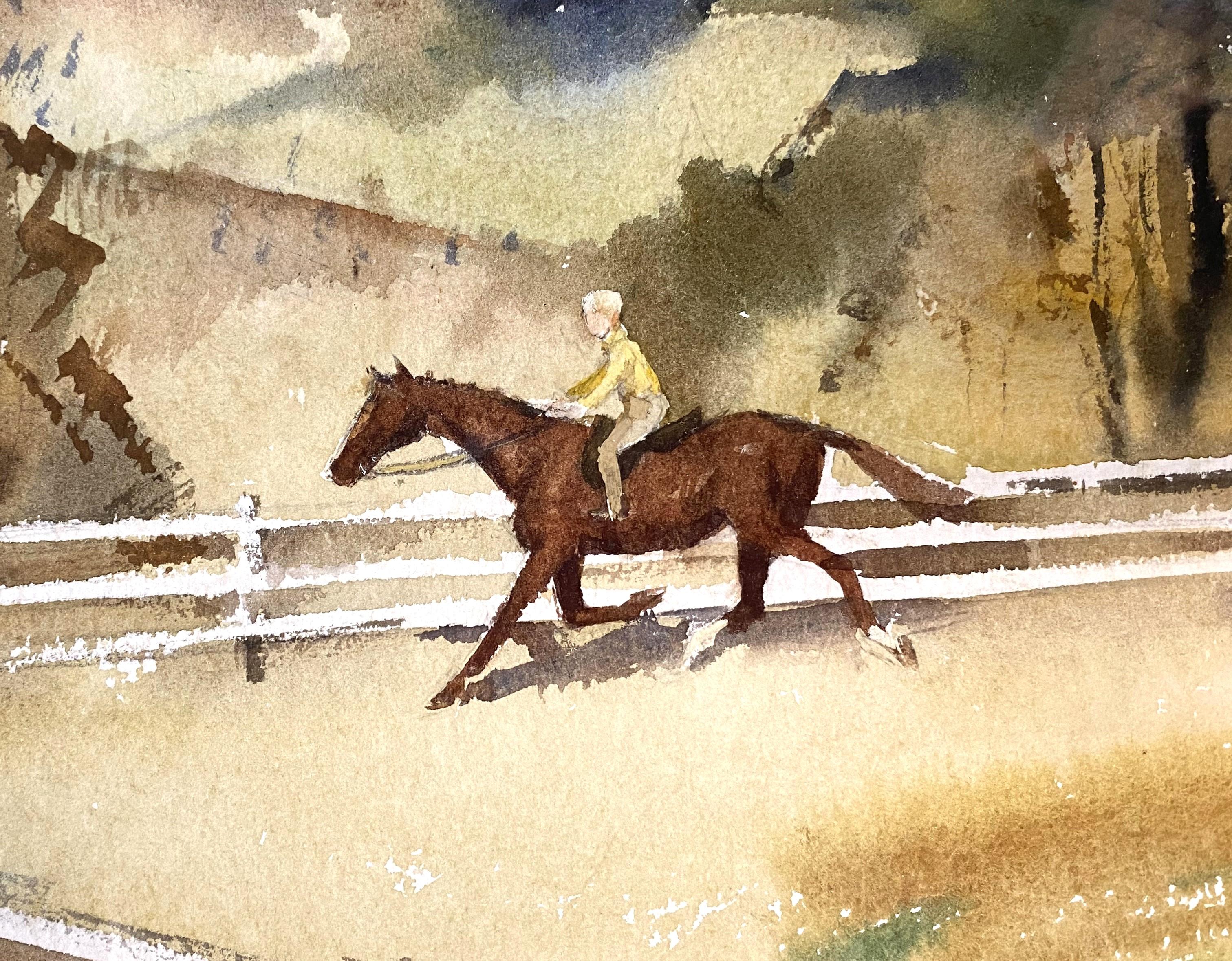 Cavallo e cavaliere - Painting Impressionismo americano di Paul Sample