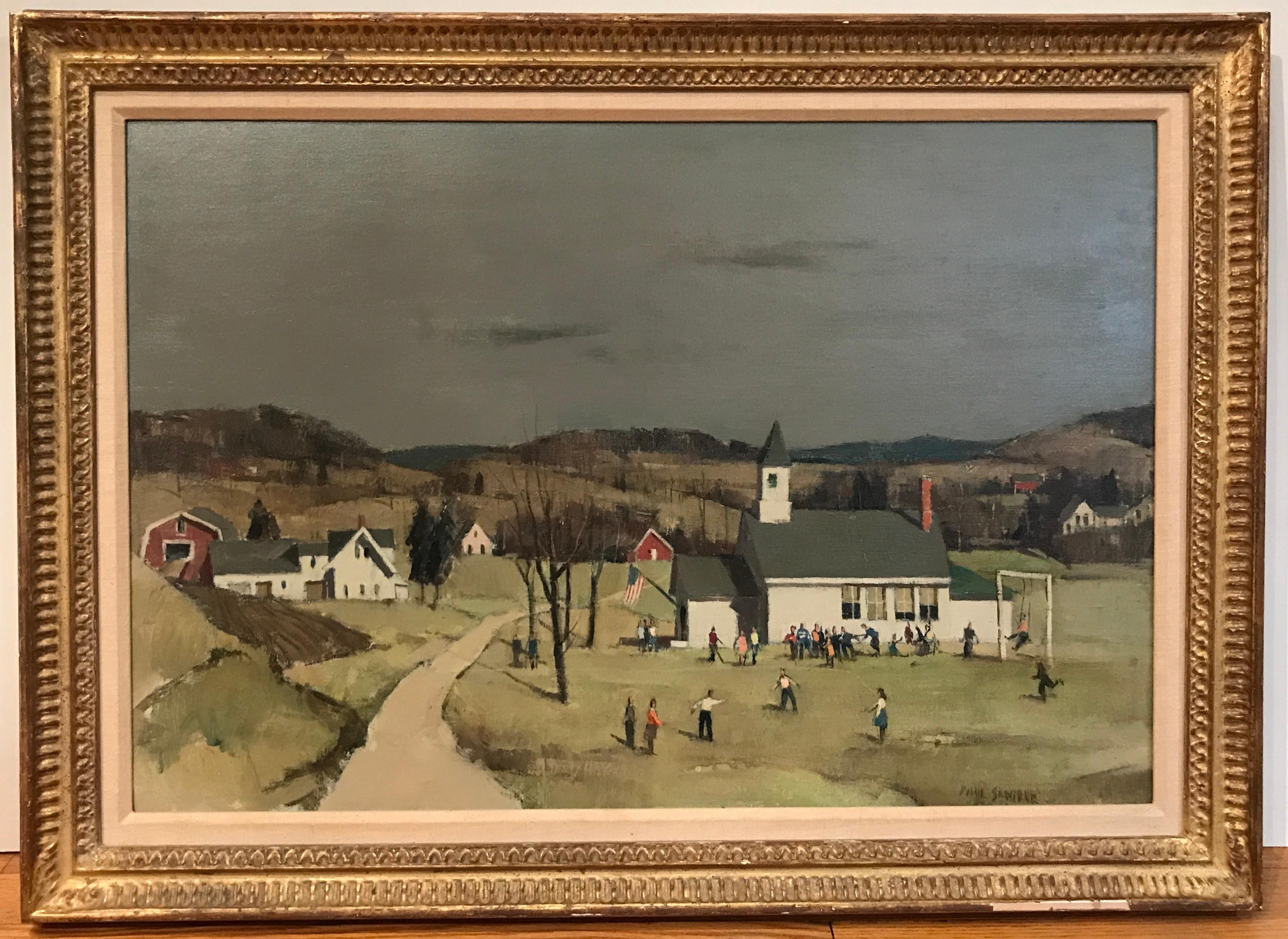   Schoolhouse in Vermont - Painting by Paul Sample
