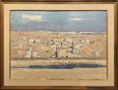 "Spanish Village" Paul Sample, Mid 20th Century European Scene, Pastel Colors