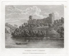 Wellwell Castle in Clydesdale, Schottland. Landschaftsgravur von Paul Sandby aus dem 18. Jahrhundert