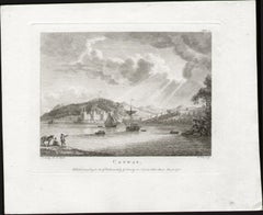 Conway, Wales. Paul Sandby C18th landscape engraving