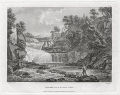 Stone-Bier Lin on the River Clyde, Scotland. Paul Sandby C18th landscape