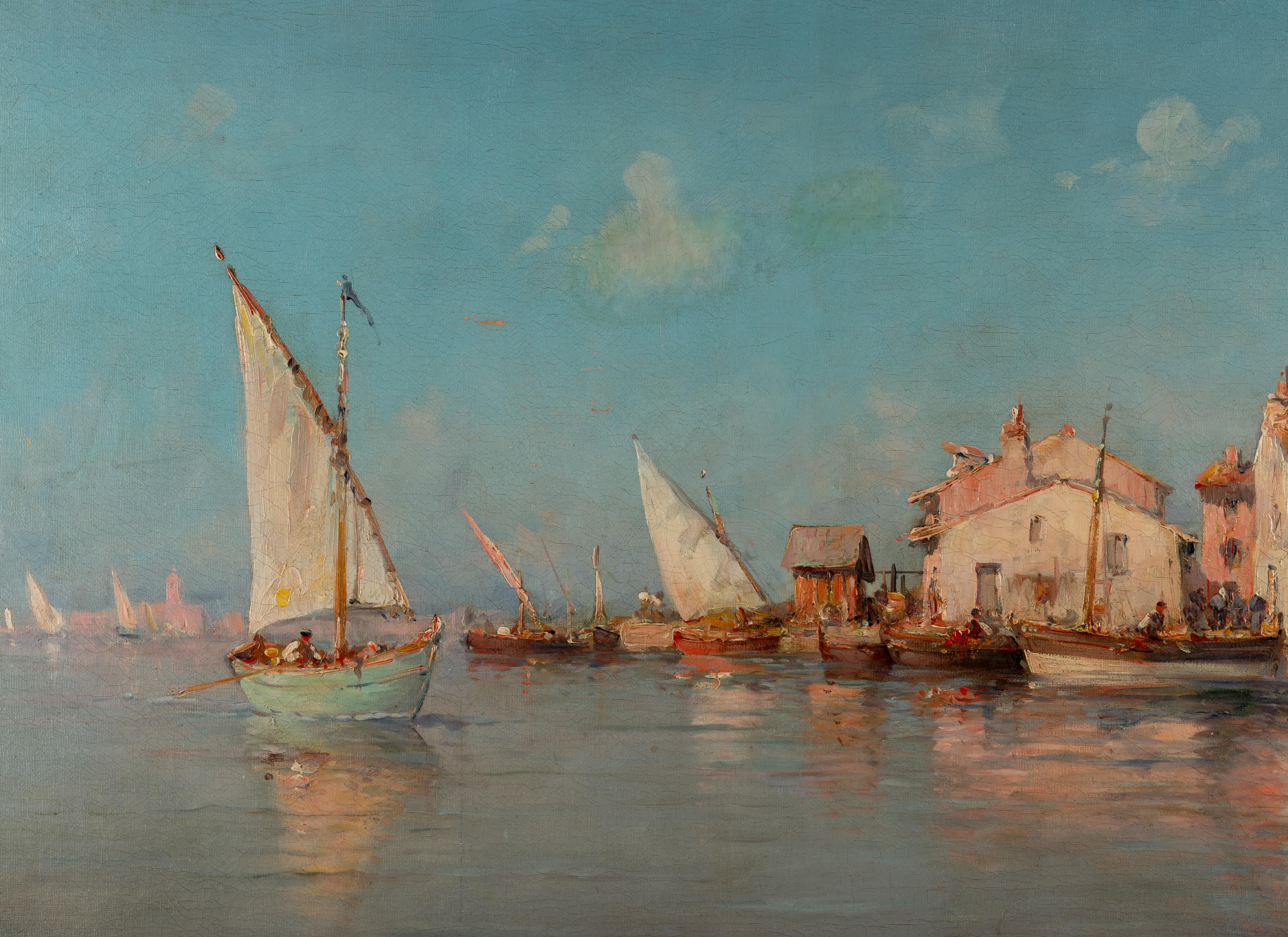 Martigues, France - Impressionist Painting by Paul Savigny