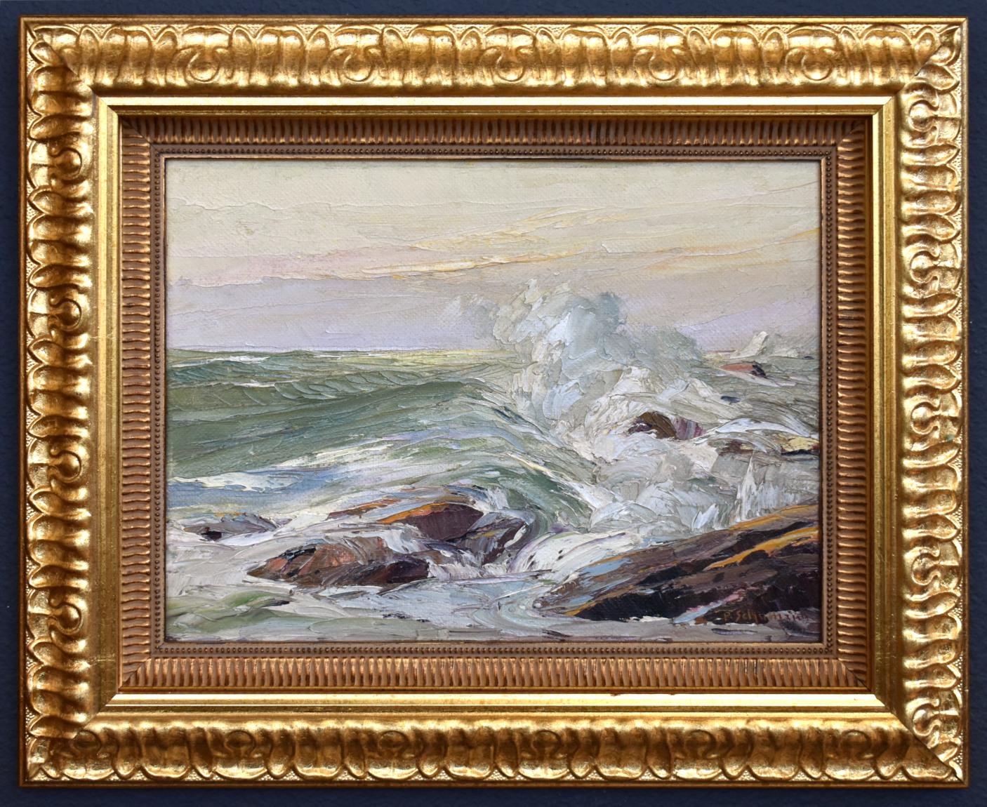 "CRASHING WAVES" GALVESTON SEASCAPE