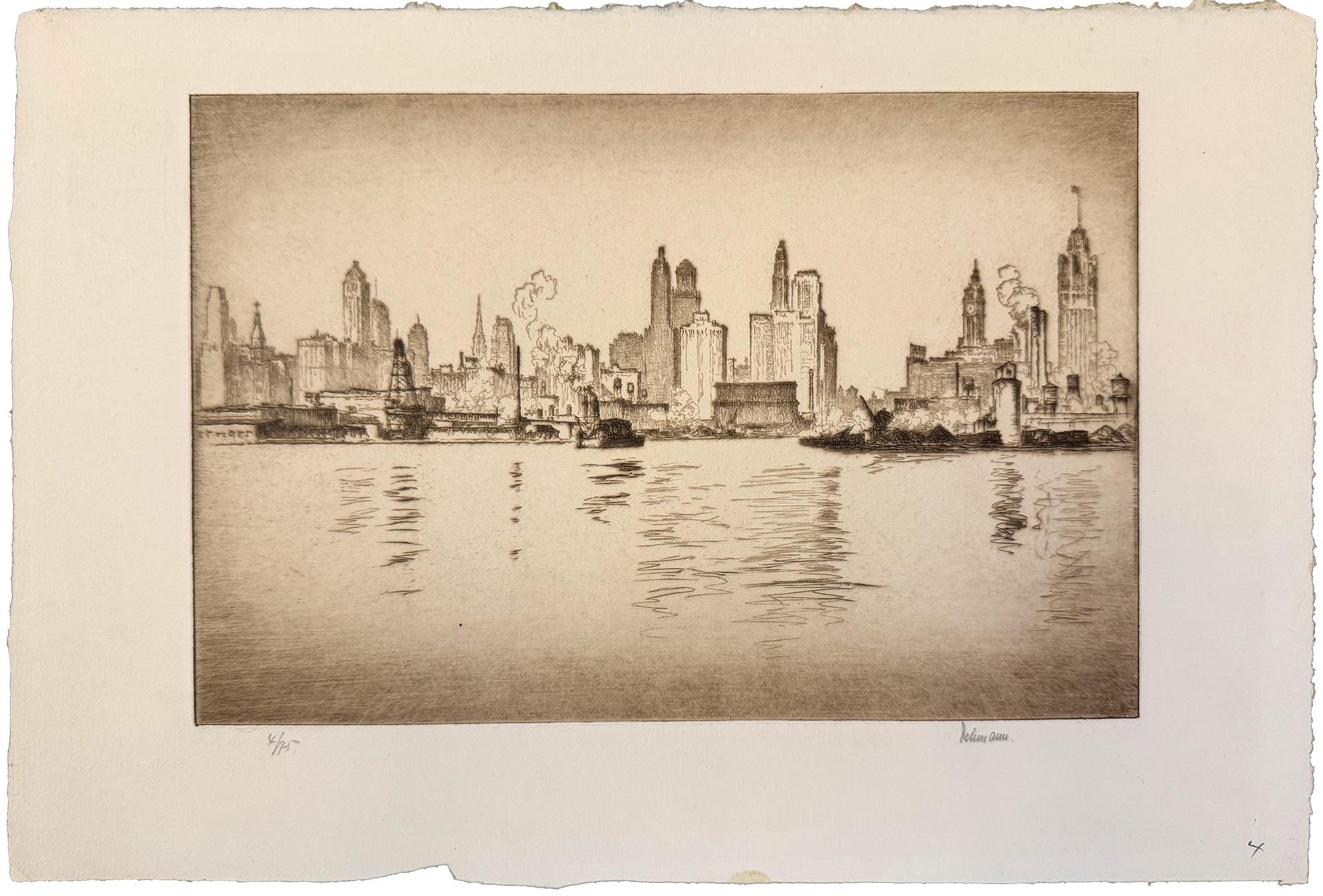 Horizonte de Chicago - Print de Paul Schumann