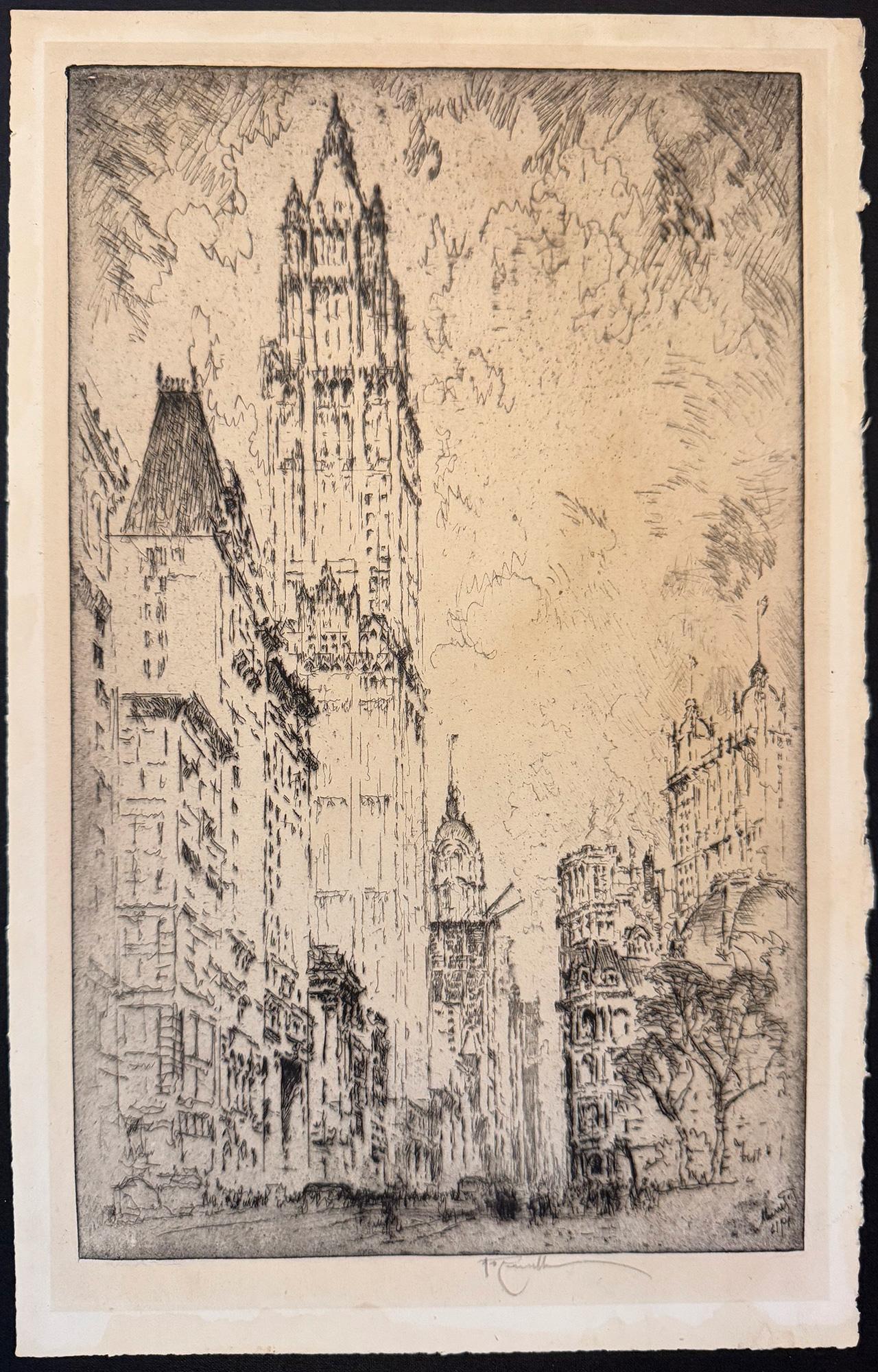 Edificio Woolworth, Nueva York - Print de Paul Schumann