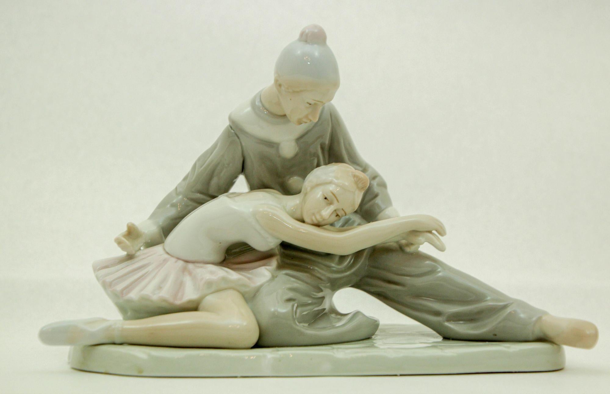 20th Century Paul Sebastian Ballet Dancer and Ballerina Porcelain Figurine 1980