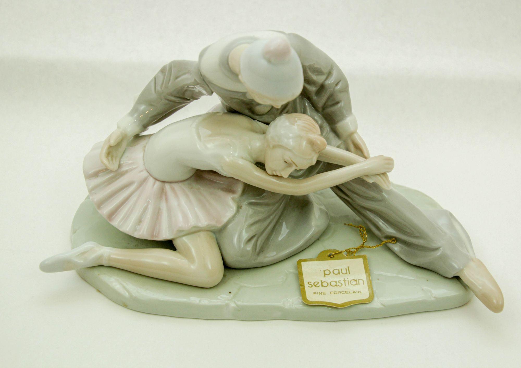 Paul Sebastian Ballet Dancer and Ballerina Porcelain Figurine 1980 1
