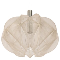 Paul Secon for Sompex-Clear Wire Pendant Lamp, Germany, 1970s