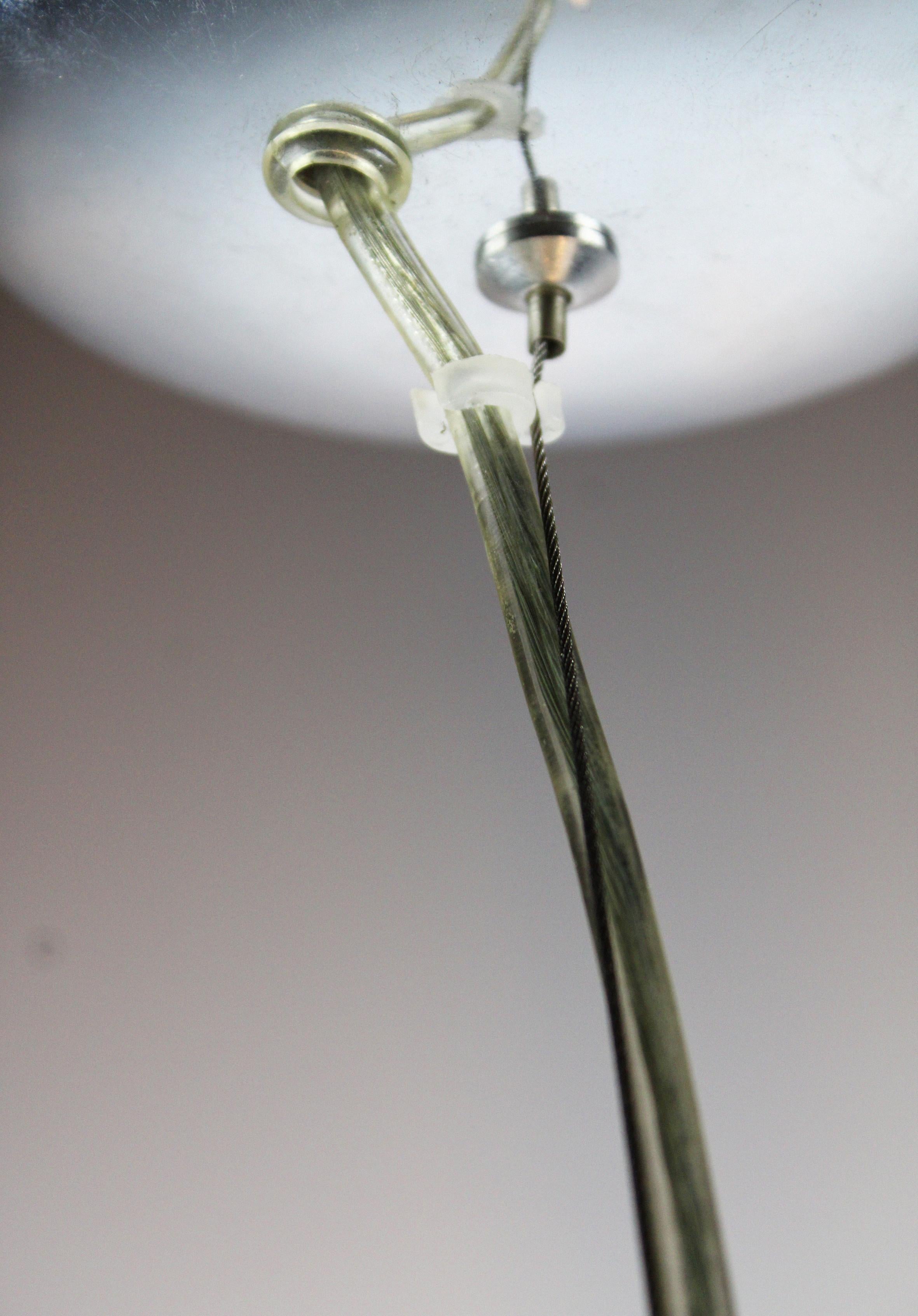 Paul Secon Lampe à suspension Sompex Nylon plexiglas du milieu du siècle 1970 Allemagne en vente 3