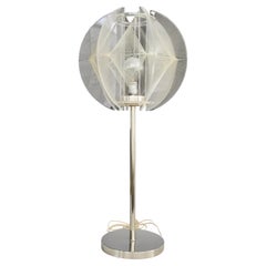 Paul Secon Sculptural Lucite, Nylon, Chrome Table Lamp