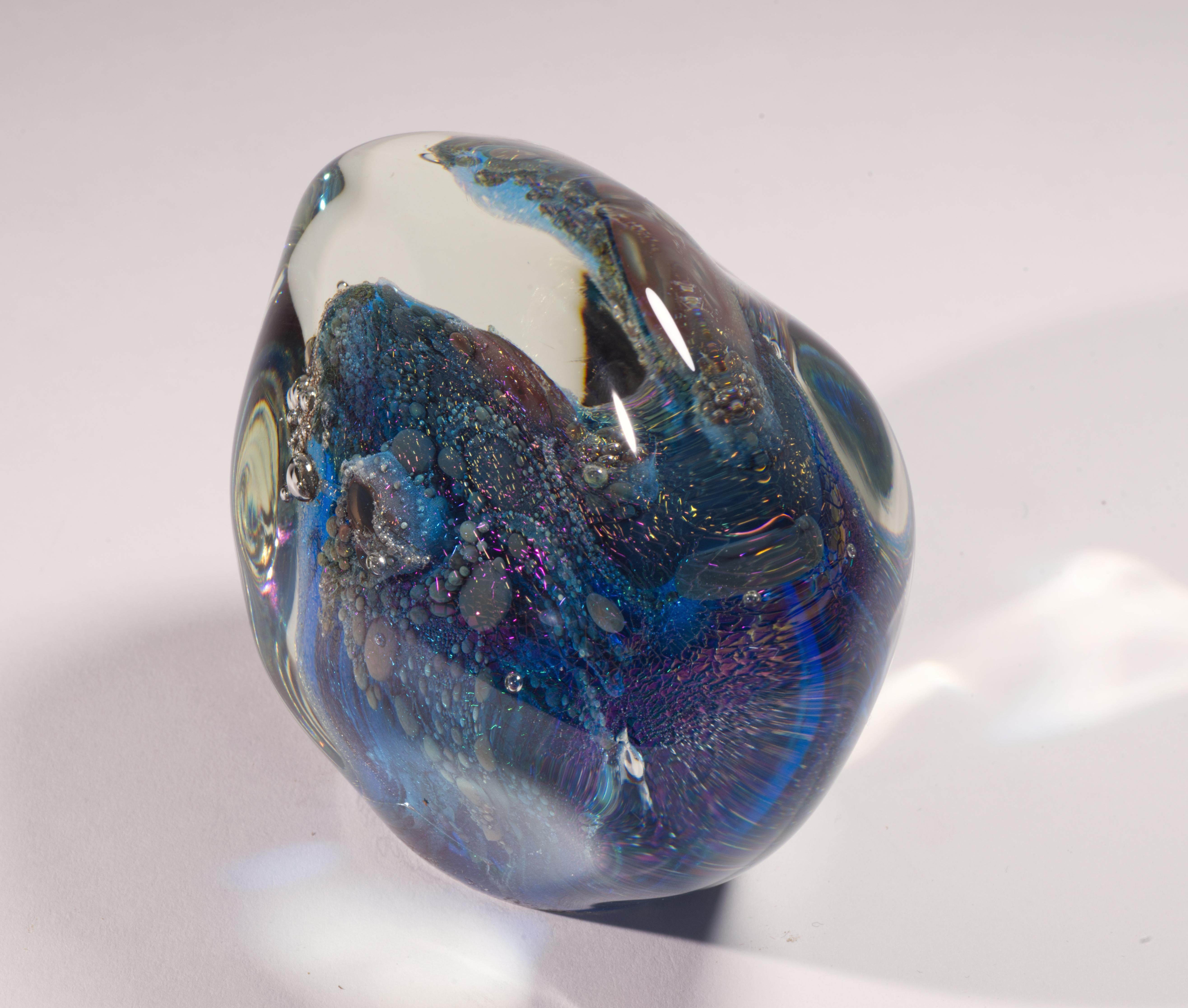 Paul Seide pour Milropa Studio Sculpture ou presse-papier Art Studio Glass 1977 en vente 2
