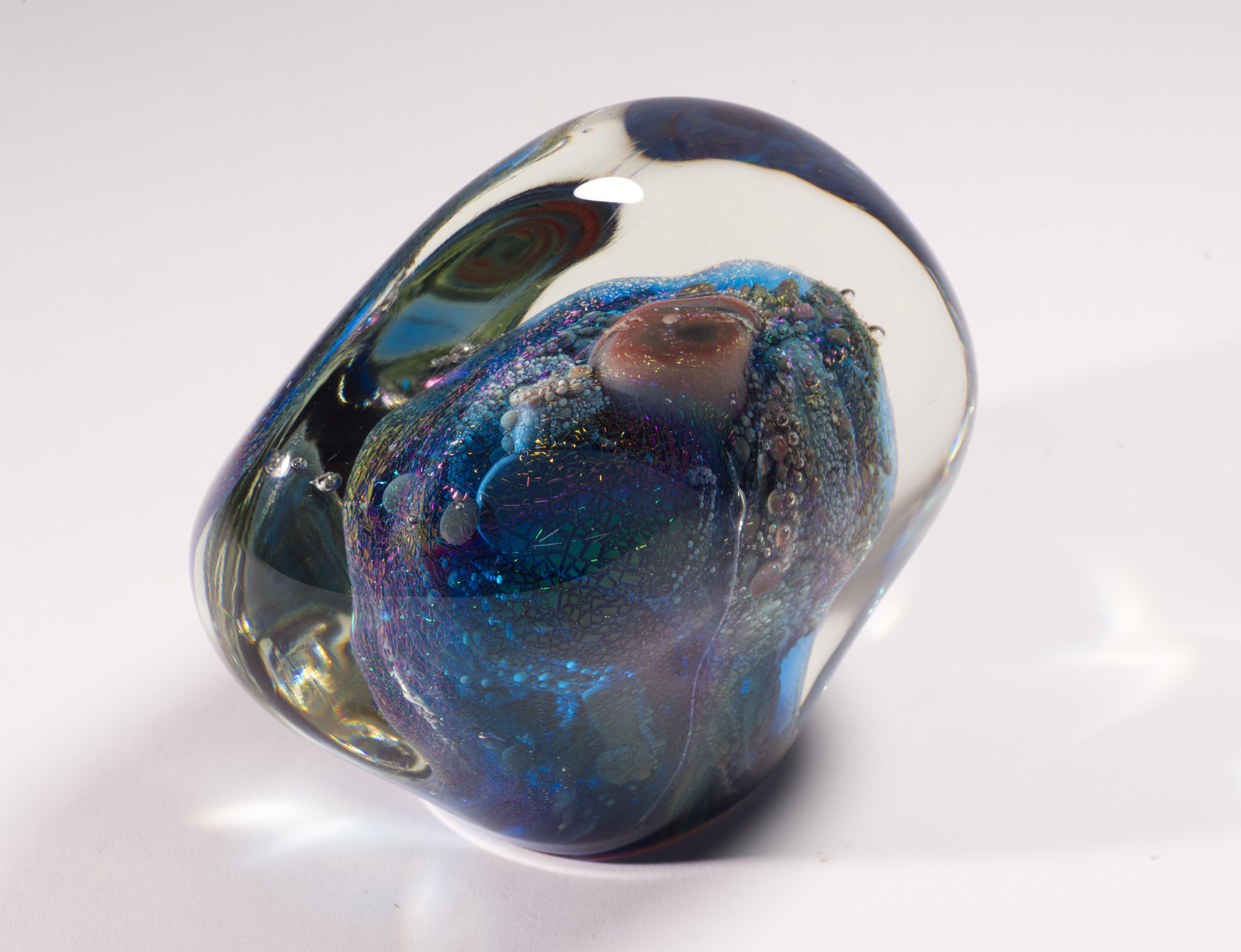 Paul Seide pour Milropa Studio Sculpture ou presse-papier Art Studio Glass 1977 en vente 3