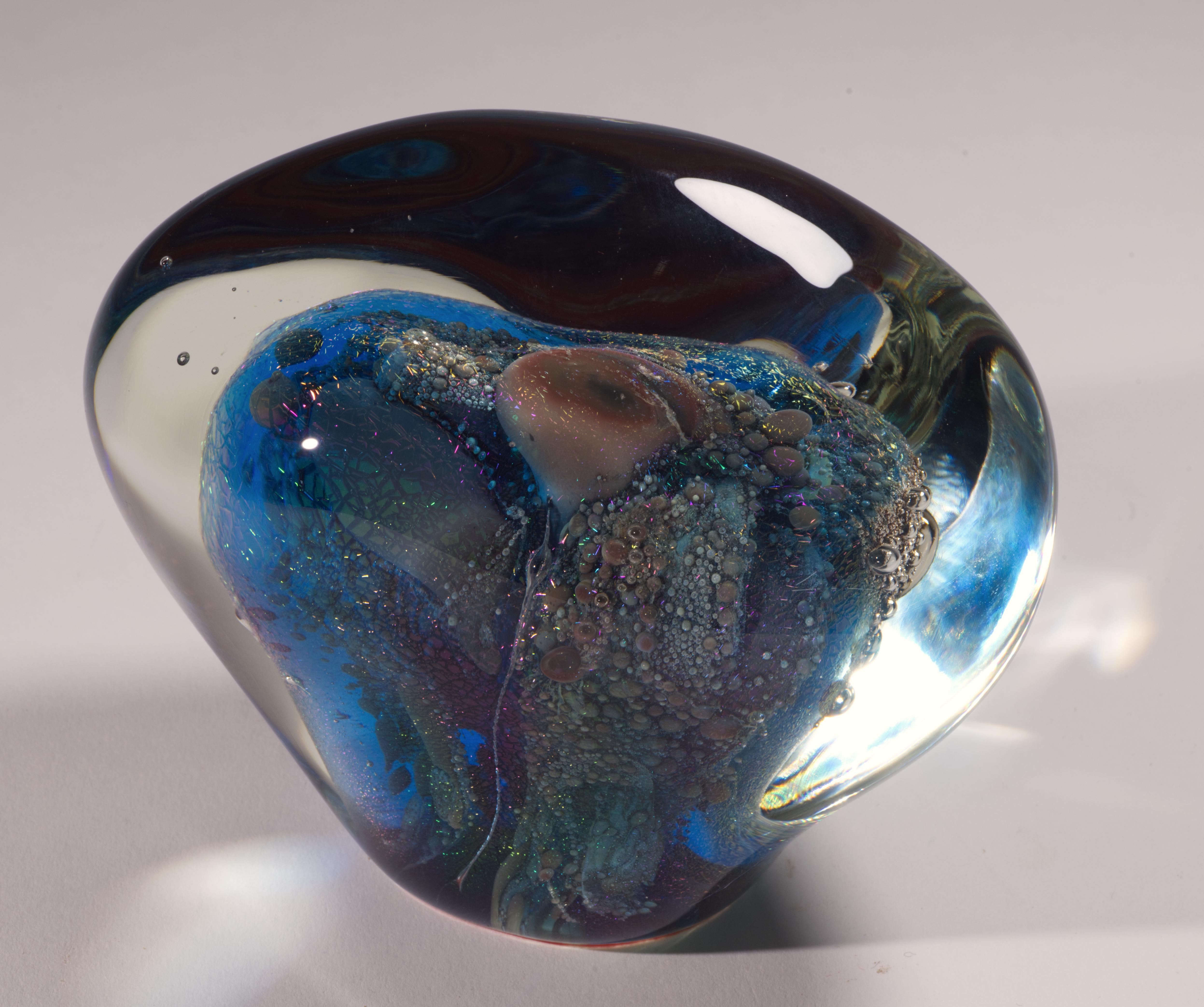 Paul Seide pour Milropa Studio Sculpture ou presse-papier Art Studio Glass 1977 en vente 4