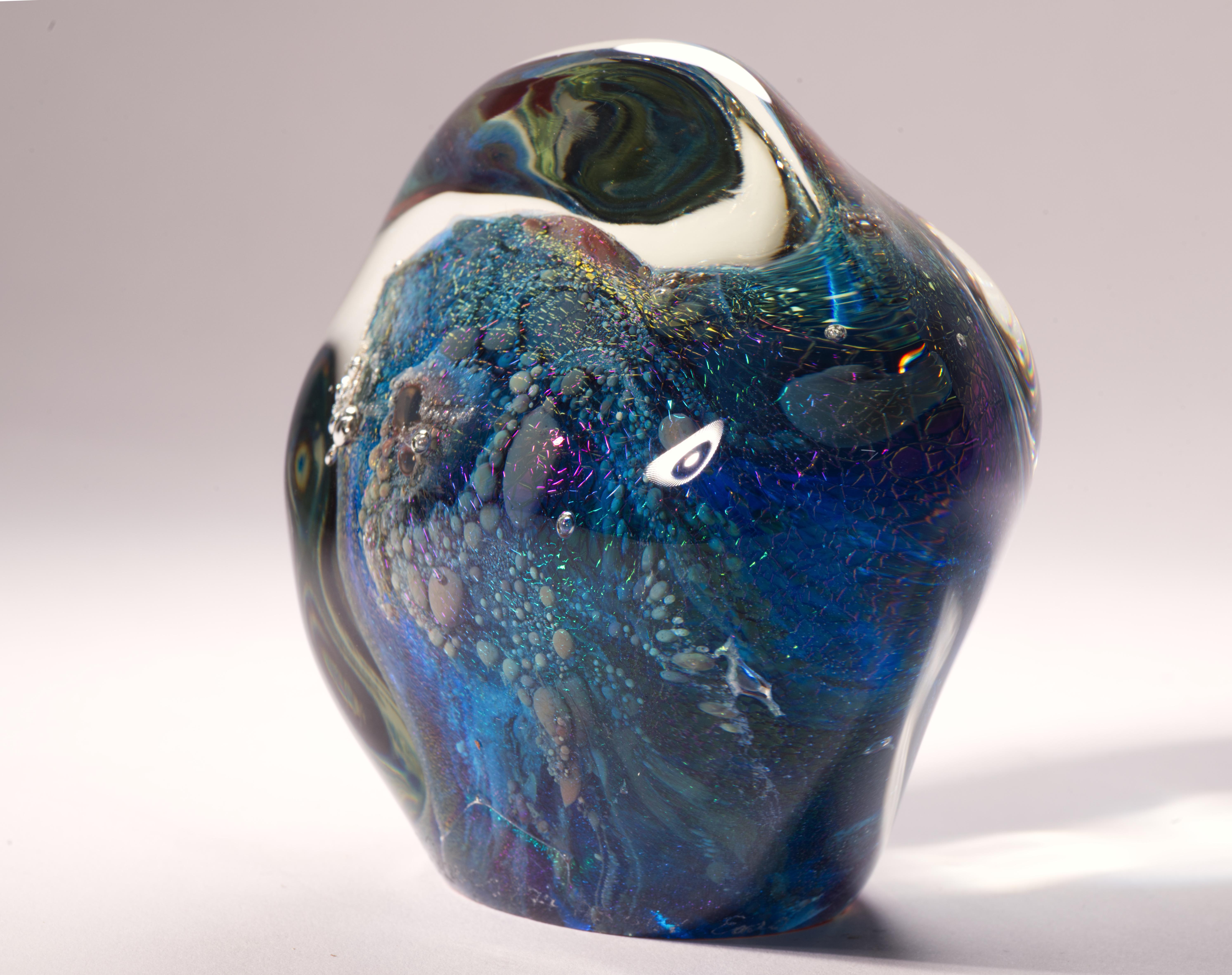 Américain Paul Seide pour Milropa Studio Sculpture ou presse-papier Art Studio Glass 1977 en vente