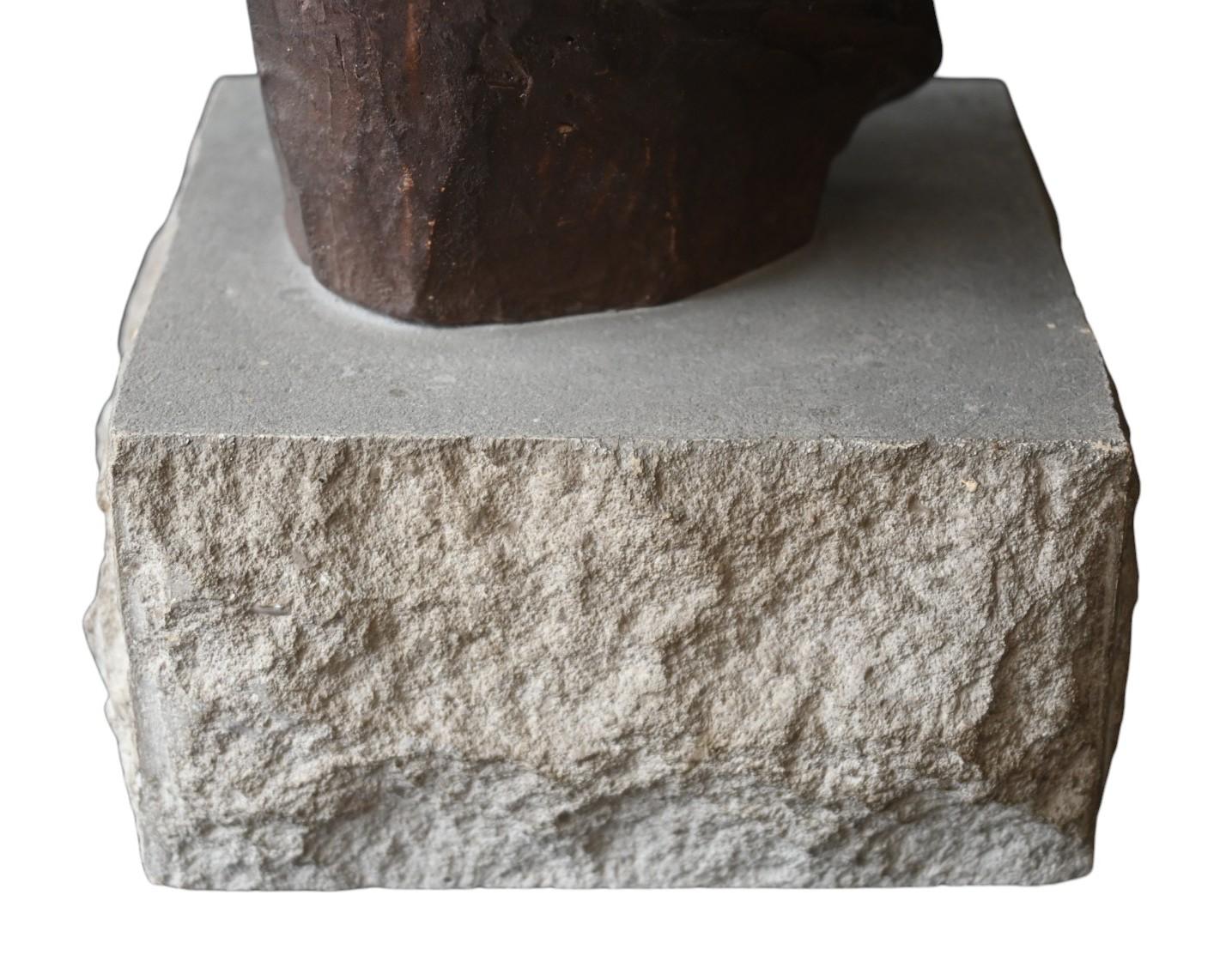 Paul Sersté (1910-2000) Busto in terracotta belga di una donna tribale africana in vendita 2