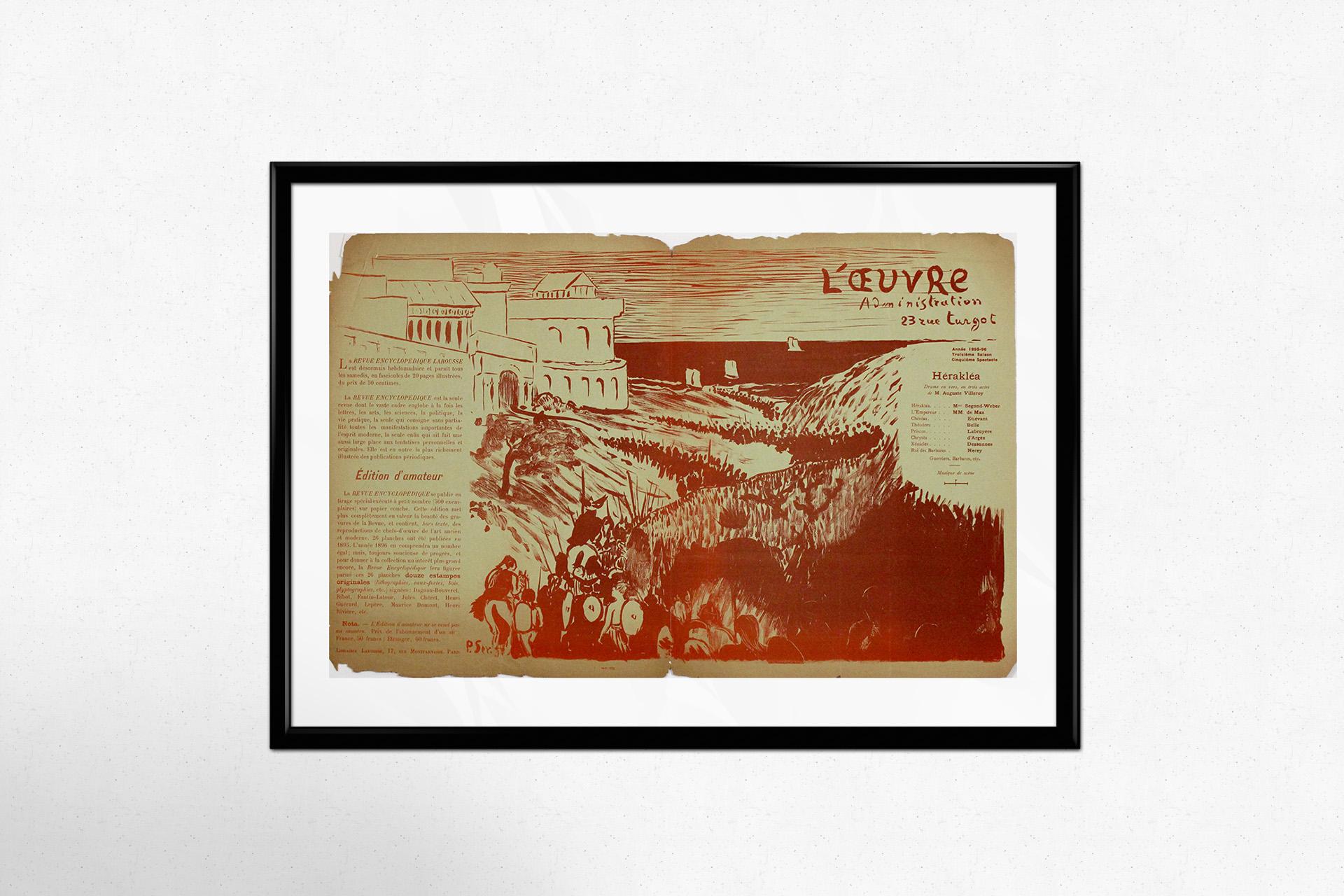1896 Original lithografisches Programm von Paul Sérusier für das Théâtre de l'Œuvre im Angebot 2
