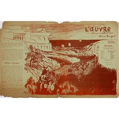 1896 Original lithografisches Programm von Paul Sérusier für das Théâtre de l'Œuvre