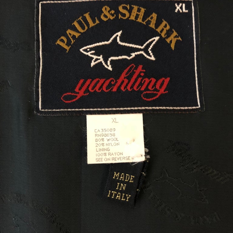 PAUL and SHARK Yachting Men's Full Zip Wool Navy Blue Bomber Jacket at ...
