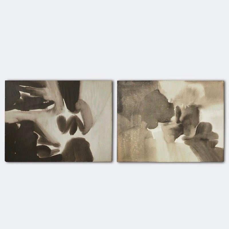 Mid-Century Modern Paul Shusaku Foujino, Untitled Composition, Ink Wash, C. 1960